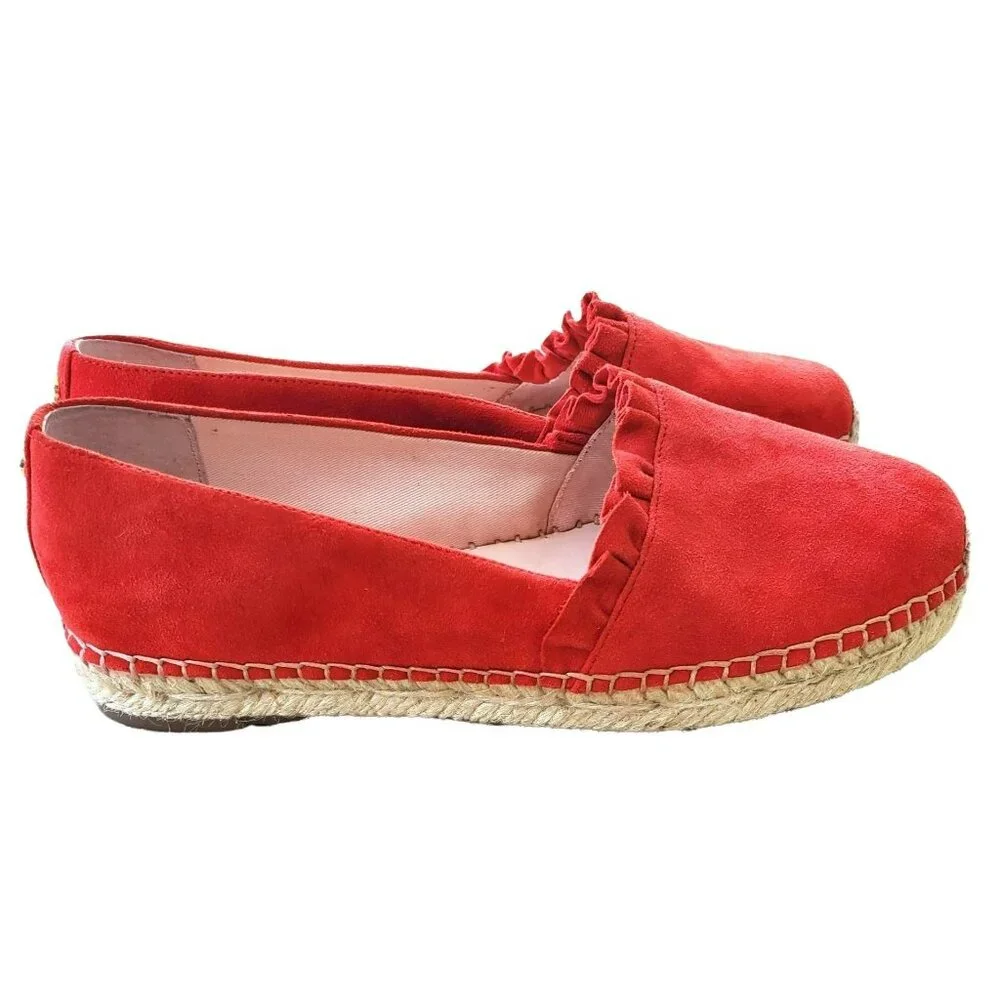 Kate Spade New York Women's Lisbon Suede Espadrilles Red Size 7M - Picture 4 of 11